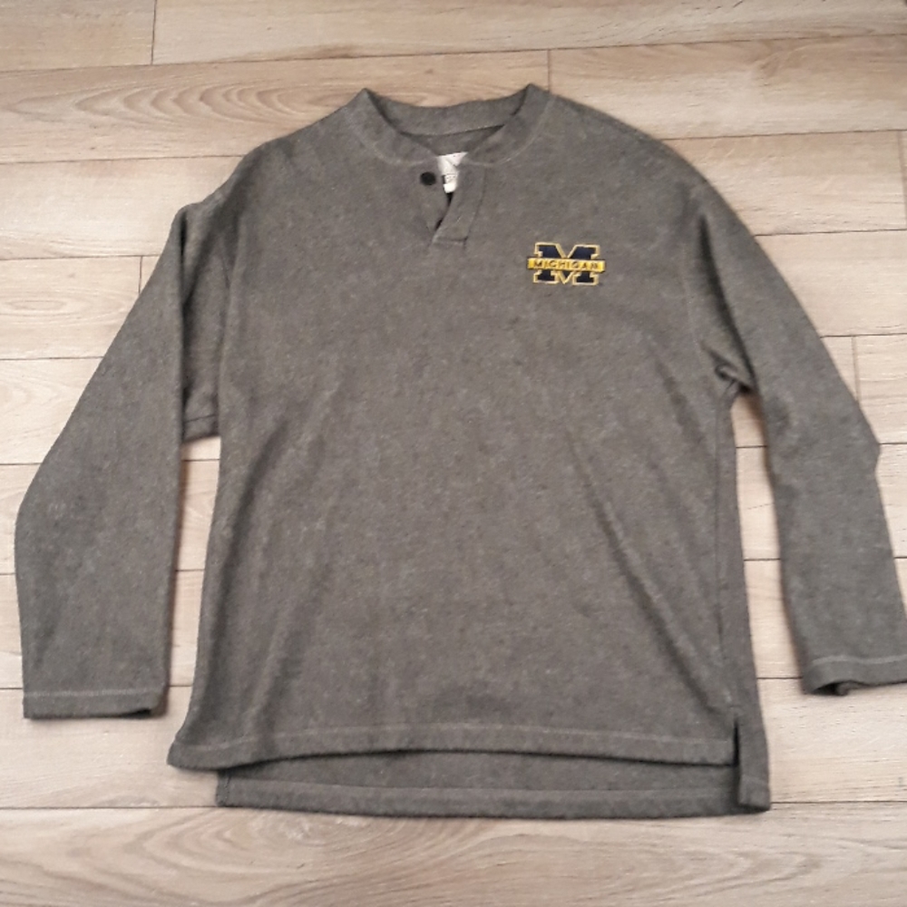 MICHIGAN WOLVERINES Vintage Grey Fleece Mens Sz Medium Pullover Sweater‎ 90s